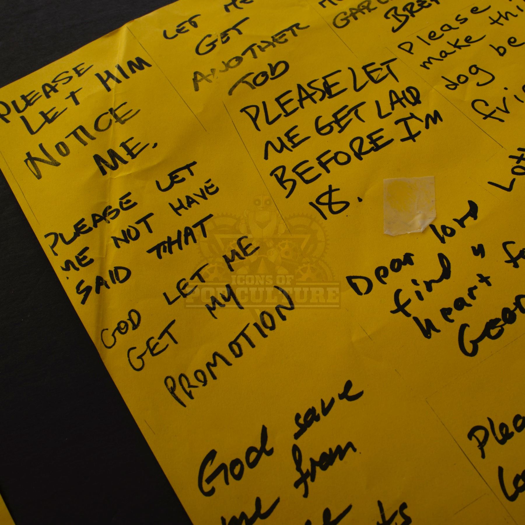 Bruce Almighty PostIt Note Prayers 2248