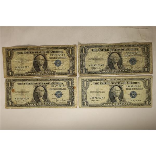 1935-A, 35-C, 35-D & 1935-G US $1 SILVER CERTS