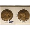 Image 1 : 2-BRONZE MEDALS HIGH RELIEF 1 1/2'' EACH. JAMES