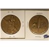 Image 2 : 2-BRONZE MEDALS HIGH RELIEF 1 1/2'' EACH. JAMES