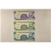 Image 1 : 3 BANK OF NICARAGUA BILLS 1 CENTAVO, 10 CENTAVO &