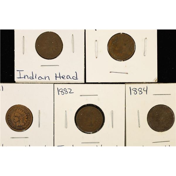 1879, 80, 81, 82 & 1885 INDIAN HEAD CENTS