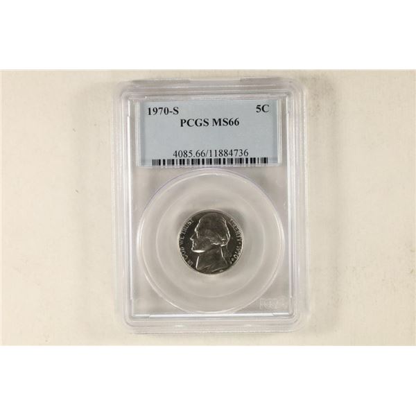 1970-S JEFFERSON NICKEL PCGS MS66