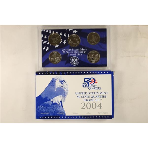 2004 US 50 STATE QUARTERS PROOF SET WITH BOX