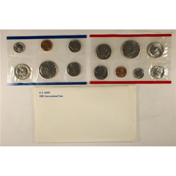 1981 US MINT SET (UNC) P/D/S (WITH ENVELOPE)