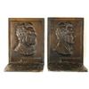 Image 1 : SET OF ABRAHAM LINCOLN METAL BOOK ENDS 3 1/2'' X