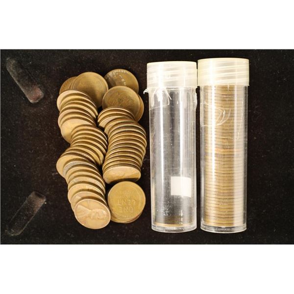 2 SOLID DATE ROLLS OF 50-LINCOLN WHEAT CENTS: