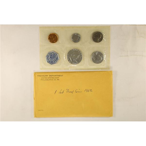 1962 US SILVER PROOF SET (WITH ENVELOPE)