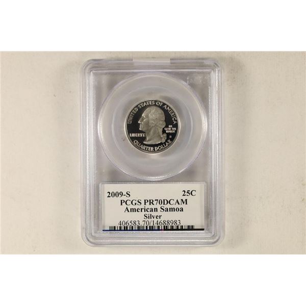 2009-S SILVER AMERICAN SAMOA QUARTER PCGS PR70DCAM