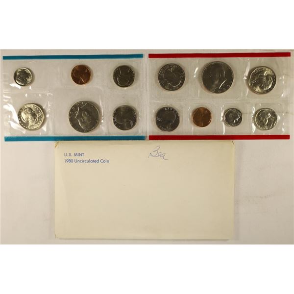 1980 US MINT SET (UNC) P/D/S (WITH ENVELOPE)