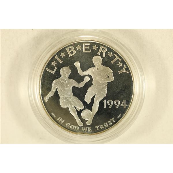 1994-S SILVER US PF $1 ''OLYMPIC SOCCER" IN