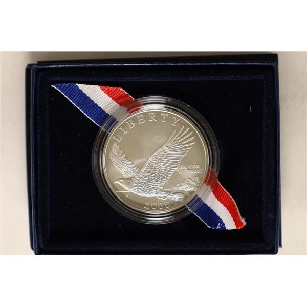 2008-P US SILVER $1 UNC BALD EAGLE COMMEMORATIVE