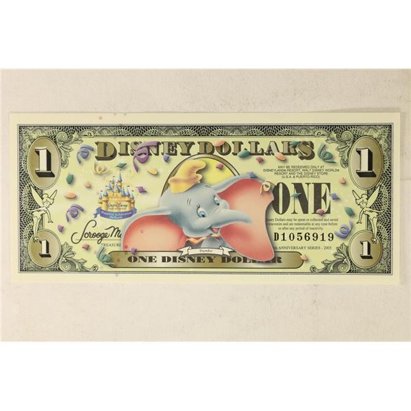 2005 1 DISNEY DOLLAR CRISP UNC ''DUMBO"