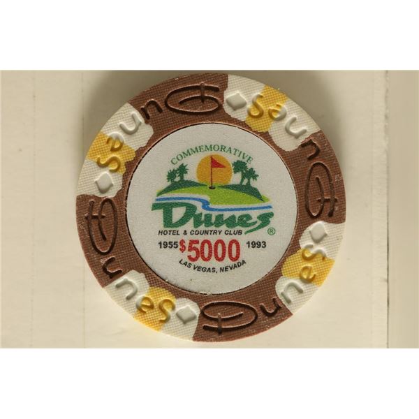 1993 $5000 DUNES CASINO CHIP COMMEMORATIVE