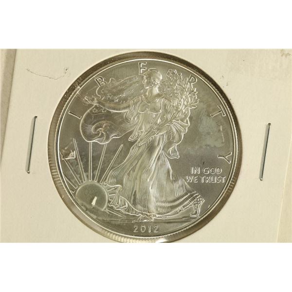 2012 AMERICAN SILVER EAGLE UNC SOME SPOTS