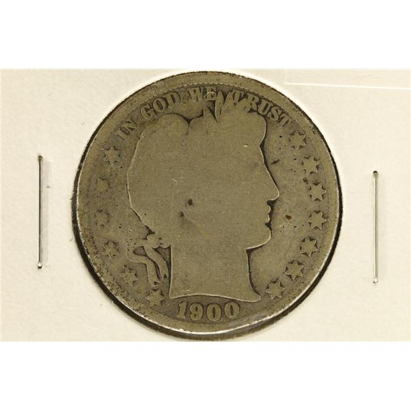 1900 SILVER BARBER HALF DOLLAR