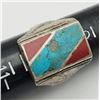 Image 3 : SOUTHWESTERN STERLING MEN'S RING WITH RED