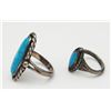 Image 2 : 2-SOUTHWESTERN STERLING RINGS WITH TURQUOISE