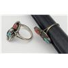 Image 2 : 2-SOUTHWESTERN STERLING RINGS WITH FLOWER &