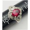Image 7 : 3-STERLING FASHION RINGS WITH GARNET AND
