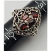 Image 8 : 3-STERLING FASHION RINGS WITH GARNET AND