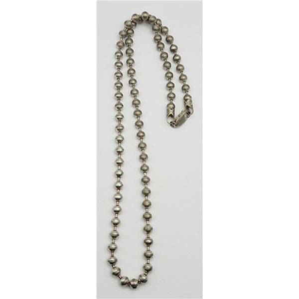 20 INCH MILOR ITALY STERLING BEADED NECKLACE