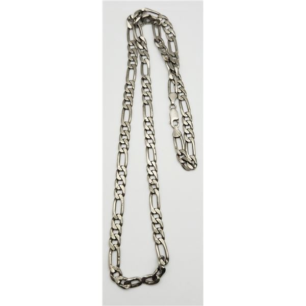 23 INCH MEN'S STERLING FIGARO NECKLACE/CHAIN