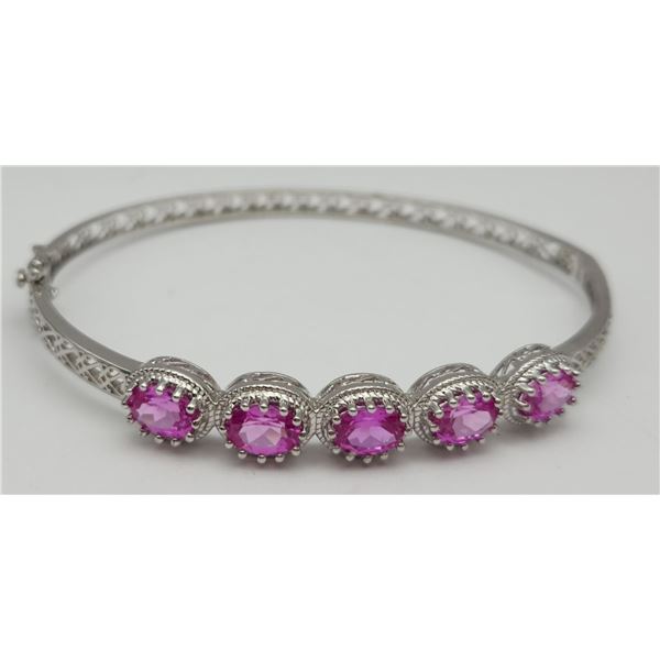 GORGEOUS STERLING FASHION BANGLE WITH CUT