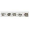 Image 1 : 5-STERLING FASHION BLING RINGS WITH CLEAR