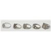 Image 4 : 5-STERLING FASHION BLING RINGS WITH CLEAR