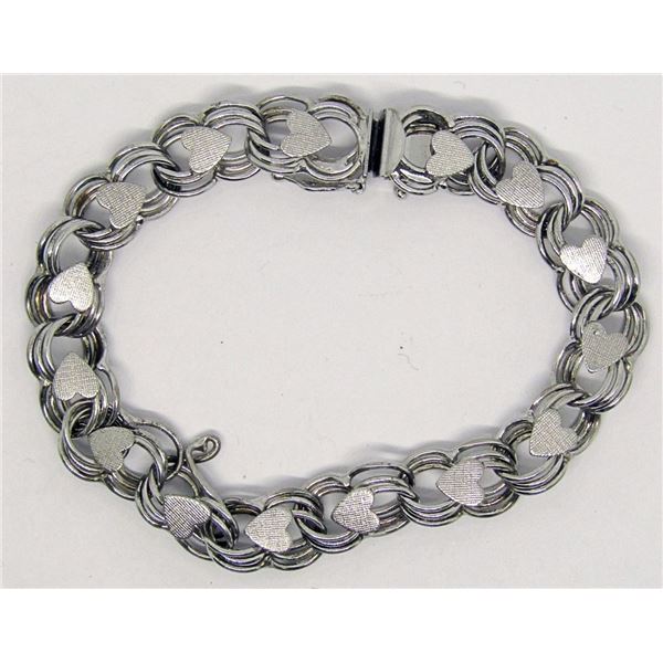 PAT 3308517 STERLING HEART BRACELET