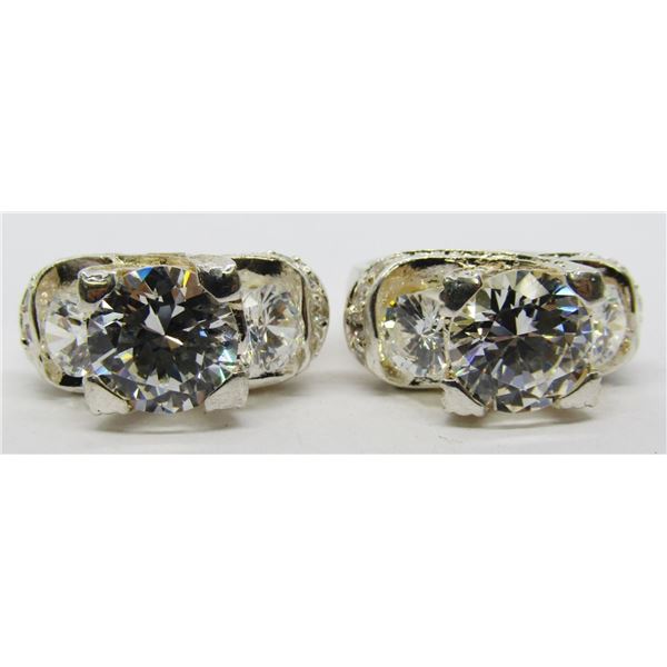 2-STERLNG FASHION BLING RINGS WITH