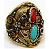 Image 1 : .925 / 12K GF SOUTHWEST STYLE RING!