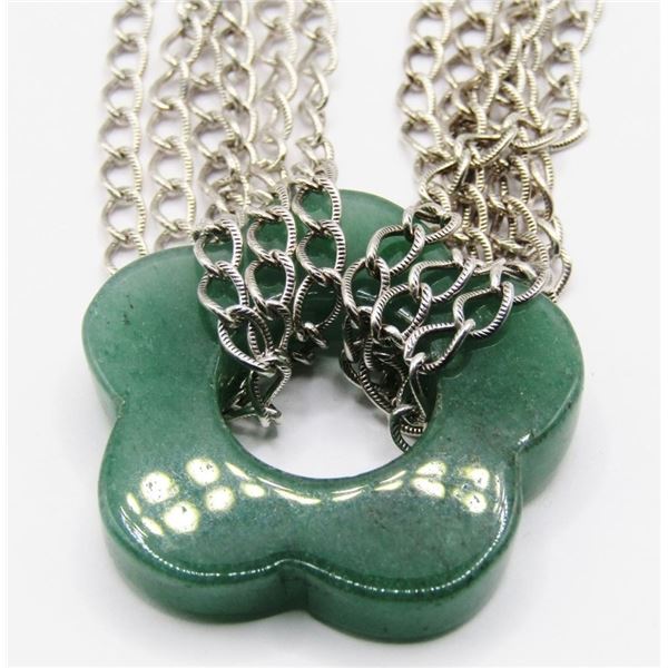 MULTI STRANDED STERLING LINKED NECKLACE WITH