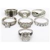 Image 1 : (7) STERLING FASHION RINGS - MODERN LOT
