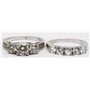 Image 4 : (7) STERLING FASHION RINGS - MODERN LOT