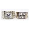 Image 1 : (2) MENS DRESS STERLING BLING RINGS