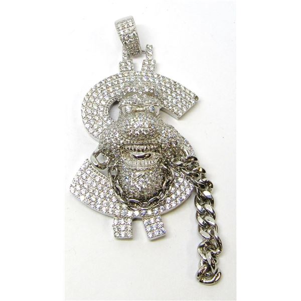 STERLING YOSEMITE SAM "$" BLING PENDANT