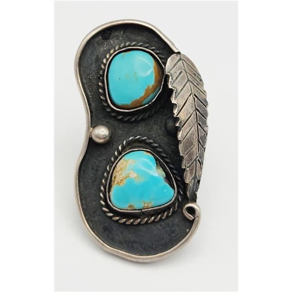 SOUTHWESTERN STERLING SPLIT SHANK RING WITH