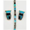 Image 1 : SET! CSS STERLING PANEL BRACELET WITH OPAL &