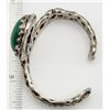 Image 4 : HANDMADE STERLING CUFF WITH LARGE MALACHITE