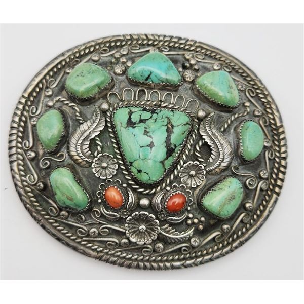 LARGE SOUTHWESTERN MEN'S BELT BUCKLE WITH