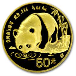 1/2 oz Gold Chinese Panda - (Sealed in Plastic)