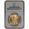 Image 1 : 1922 $20 St. Gaudens MS61 NGC