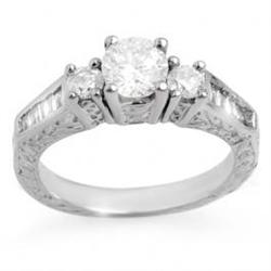 Natural 1.01 ctw Diamond Ring 14K White Gold