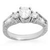 Image 1 : Natural 1.01 ctw Diamond Ring 14K White Gold