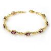 Image 1 : Genuine 3.73 ctw Amethyst & Diamond Bracelet 10K Gold
