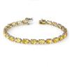 Image 1 : Genuine 12.18 ctw Citrine Bracelet 10K White Gold