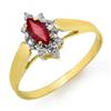 Image 1 : Genuine 0.33 ctw Ruby Ring 10K Yellow Gold