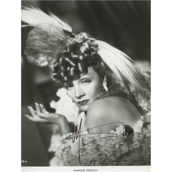 Marlene Dietrich signed photo